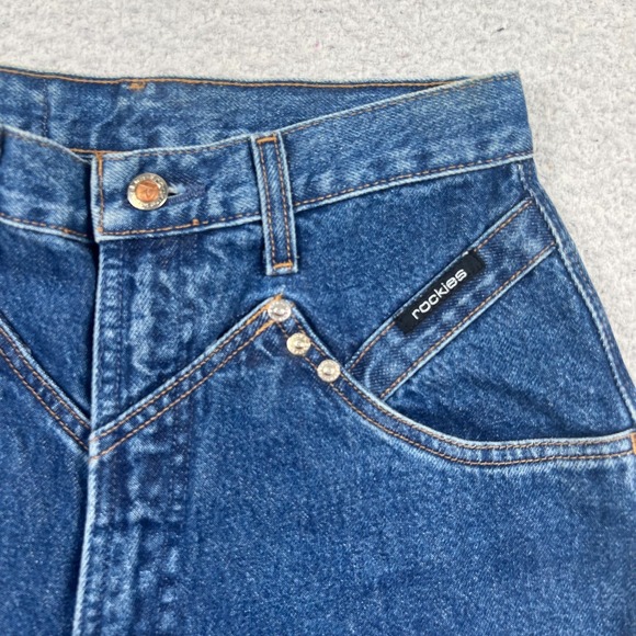 VTG Rocky Mountain Jeans Women's 30/11 *26x33 Bareback Western Rockies Blue NEW - Picture 1 of 12